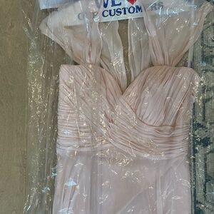 Light pink bridesmaid dress